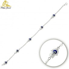 Gümüş Nazar Boncuklu  Bilezik/Bileklik     